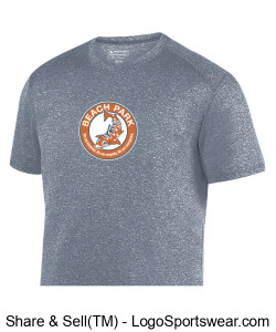 Youth Beach Park Athletic T-shirt, grey Design Zoom